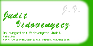 judit vidovenyecz business card